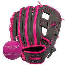 Franklin Sports Kids Baseball Gloves - RTP Childs Tball Glove + Ball Set - Boys + Girls Teeball Mitt Set - Kid + Toddler - Right