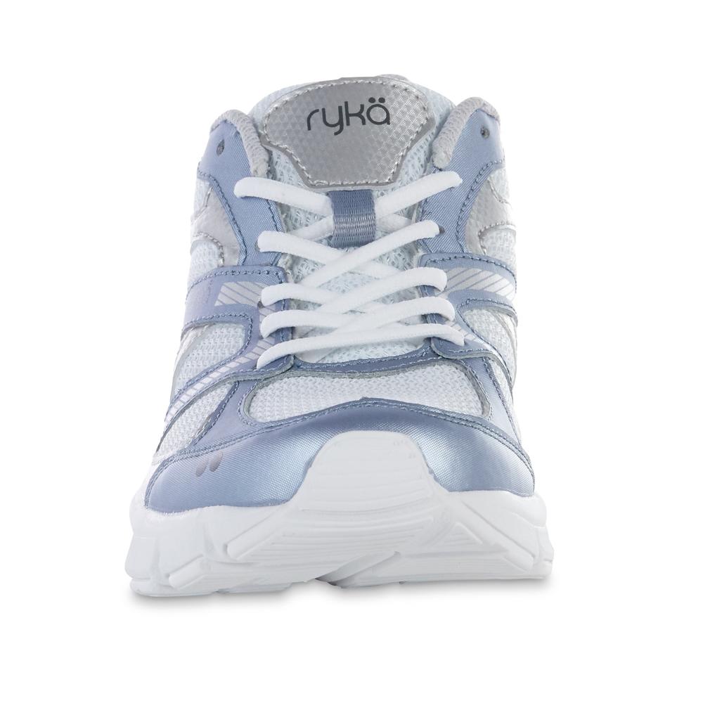 Ryka Women's Harmony White/Silver/Blue Athletic Shoe