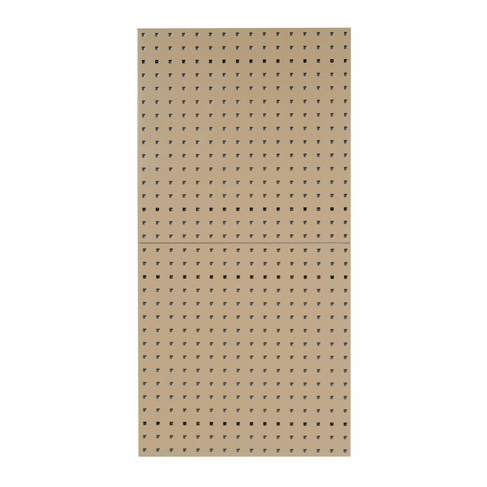Triton Products LocBoard 2 Qty  24 In. W x 24 In. H x 9/16 In. D Tan Epoxy  18 Gauge Steel Square Hole Pegboards