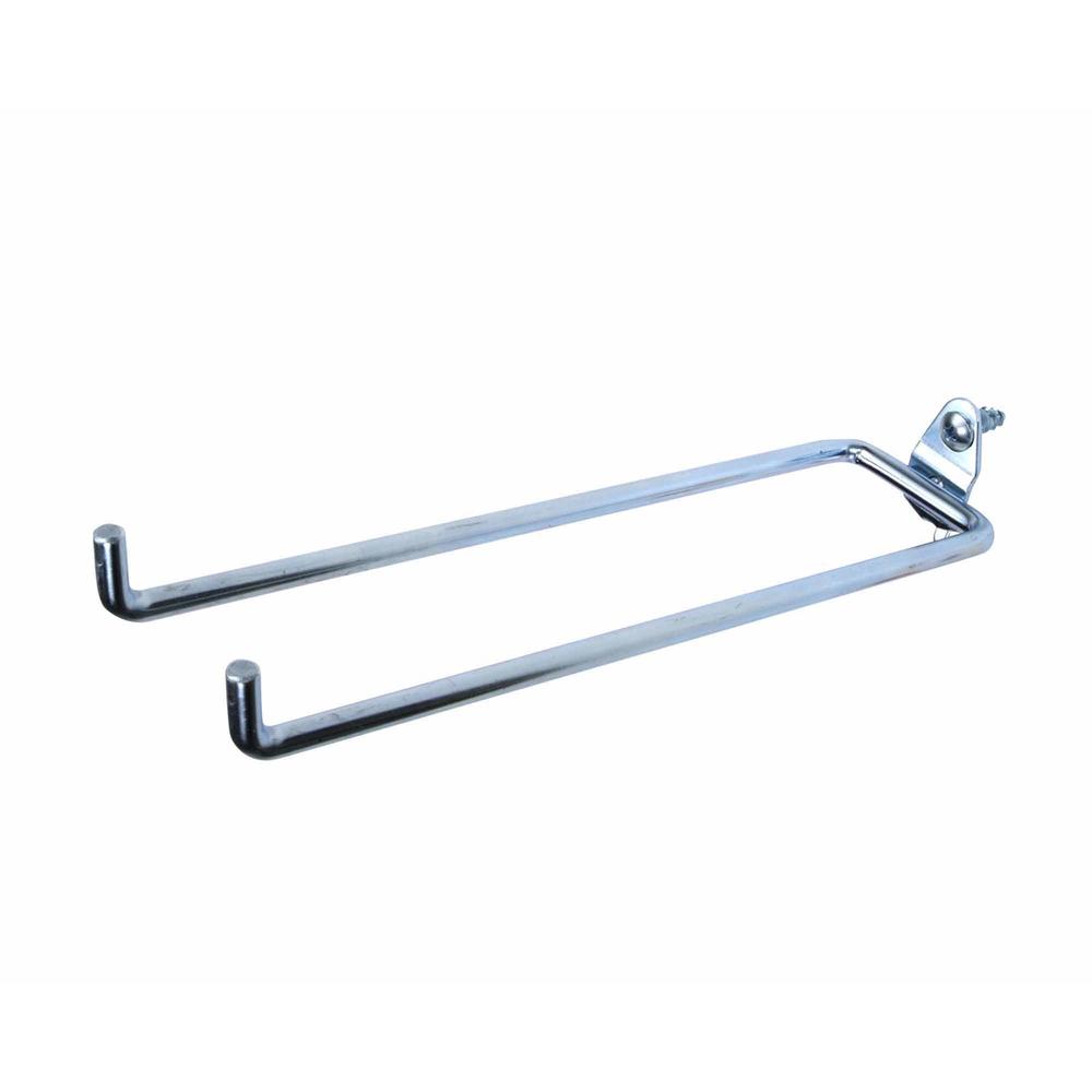 DuraHook 8-1/4 In. Double Rod 80 Degree Bend 1/4 In. Dia. Zinc Plated Steel Pegboard Hook for DuraBoard  5 Pack
