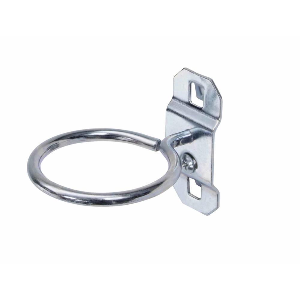 LocHook 2-1/2 In. Single Ring 1-3/4 In. I.D. Zinc Plated Steel Tool Holder for LocBoard  5 Pack
