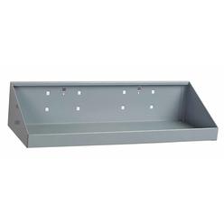 LocHook triton products 56186 lochook 18-inch width by 6-1/2-inch deep epoxy powder coated shelf for locboard, gray