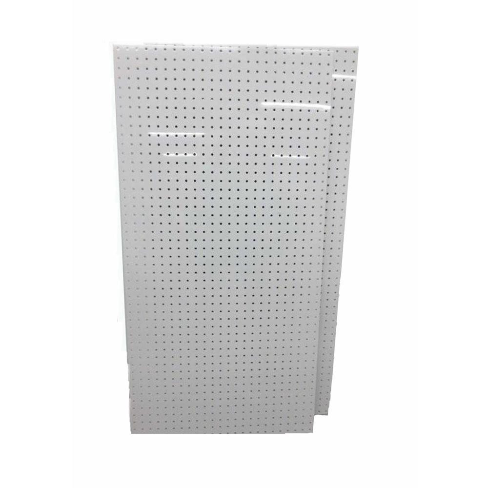 Triton Products (2) 24 In. W x 48 In. H x 1/4 In. D White Polypropylene Pegboards with 9/32 In. Hole Size and 1 In. O.C. Hole Spacing