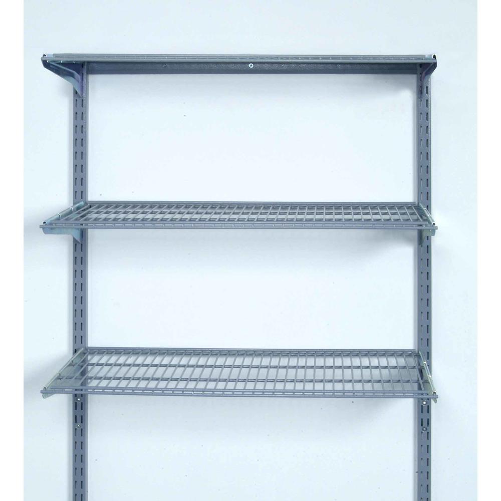 Storability 34 In. L x 32 In. H Wall Mount Shelving Unit with 3 Wire Shelves & Mounting Hardware