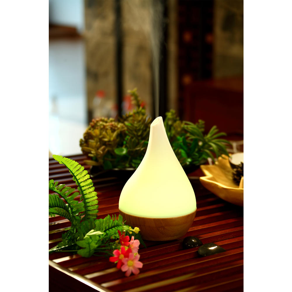 SPT SA110 Ultrasonic Aroma Diffuser/Humidifier with Bamboo Base (Droplet)