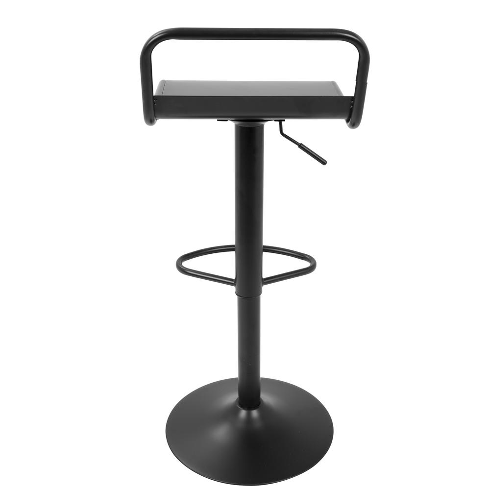 Lumisource Emery Industrial Contemporary Barstool in Black-Set of 2