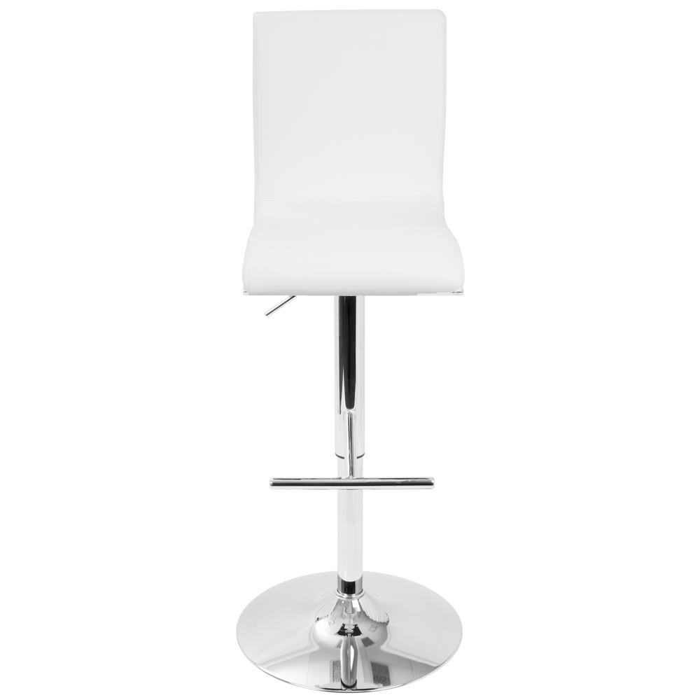 Lumisource Spago Contemporary Adjustable Barstool in White