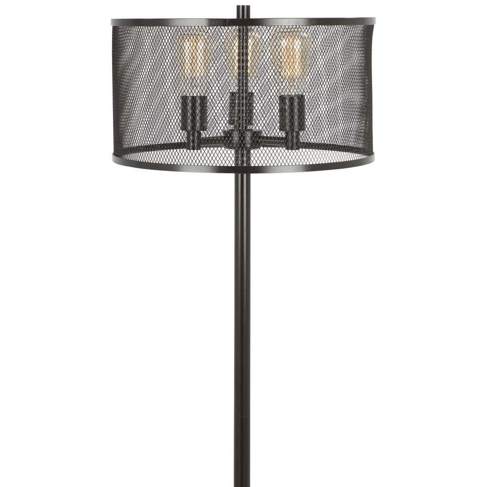 Lumisource Indy Mesh Industrial Floor Lamp with Antique Metal by
