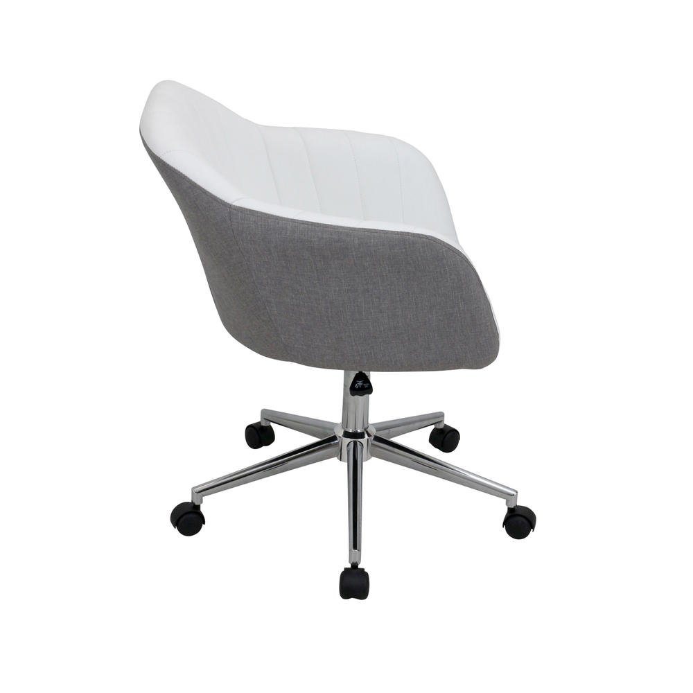 Lumisource Shelton Modern Office Chair in Grey and White