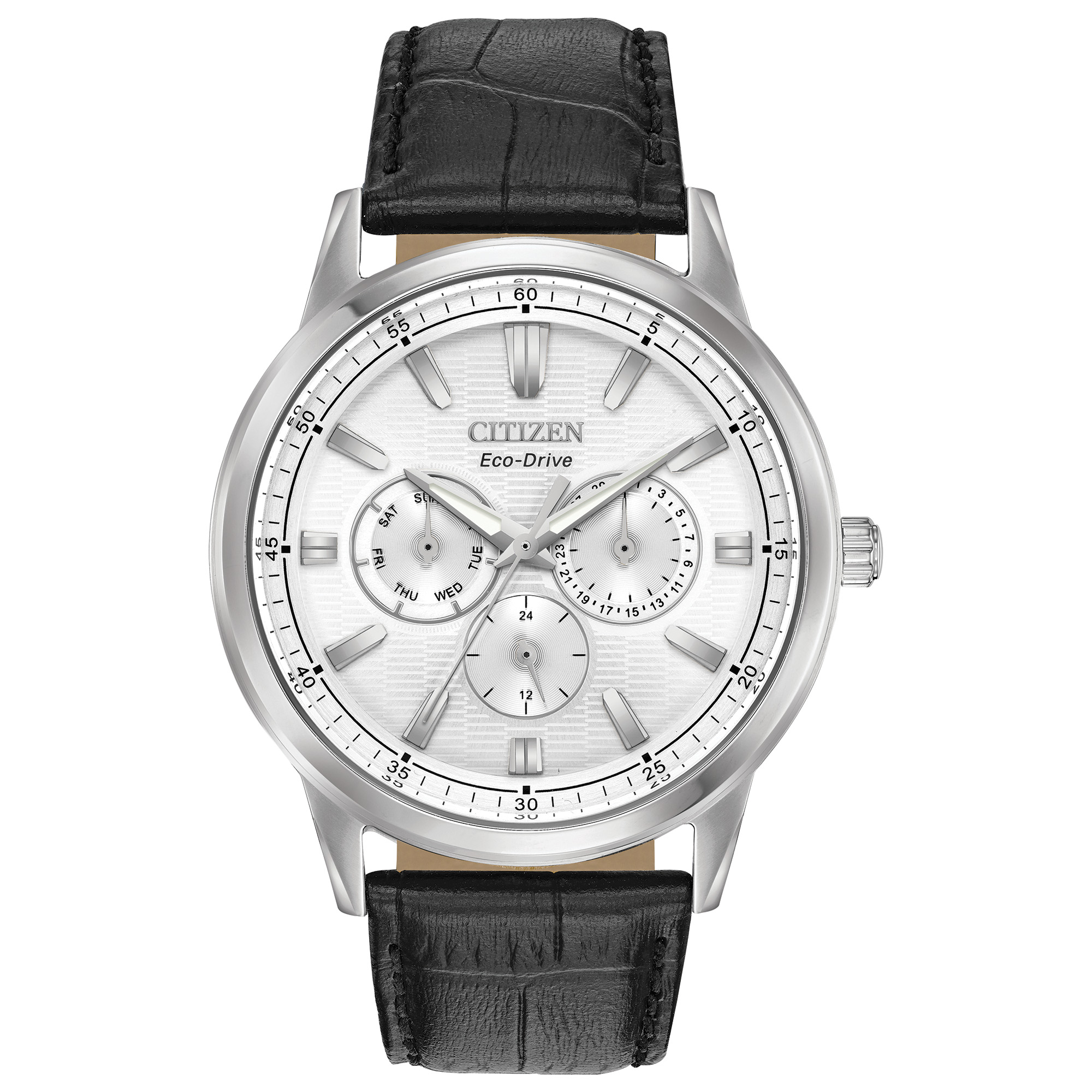 Eco-Drive Men's Corso Black Leather Watch