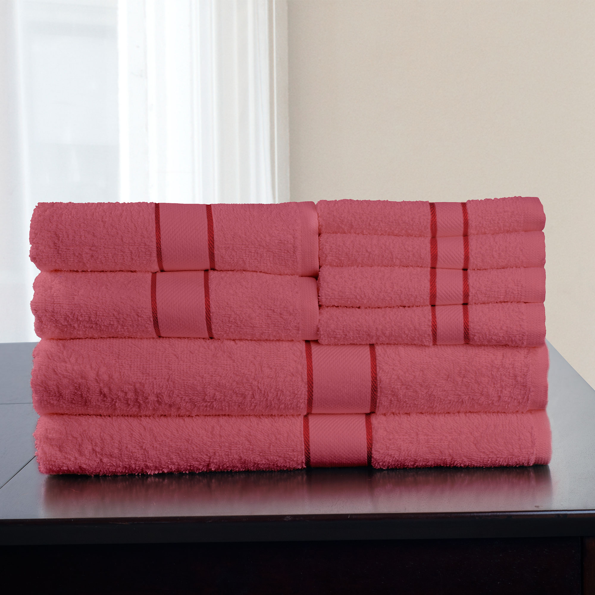 Lavish Home 8 Piece 100% Cotton Bath Towel Set