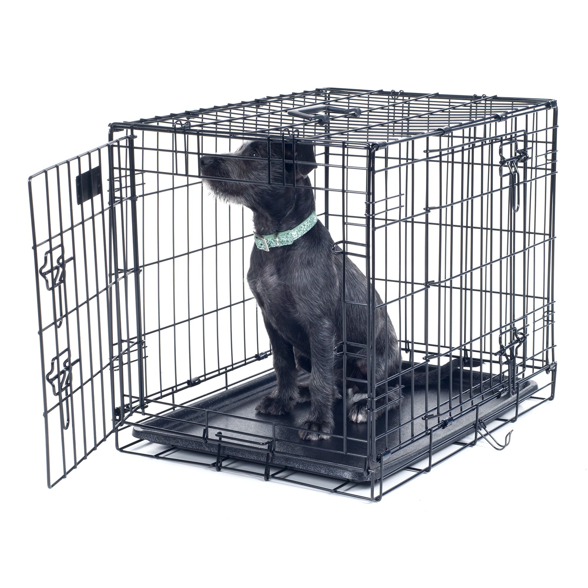 PETMAKER Medium 2 Door Foldable Dog Crate Cage 30 x 19 Inch
