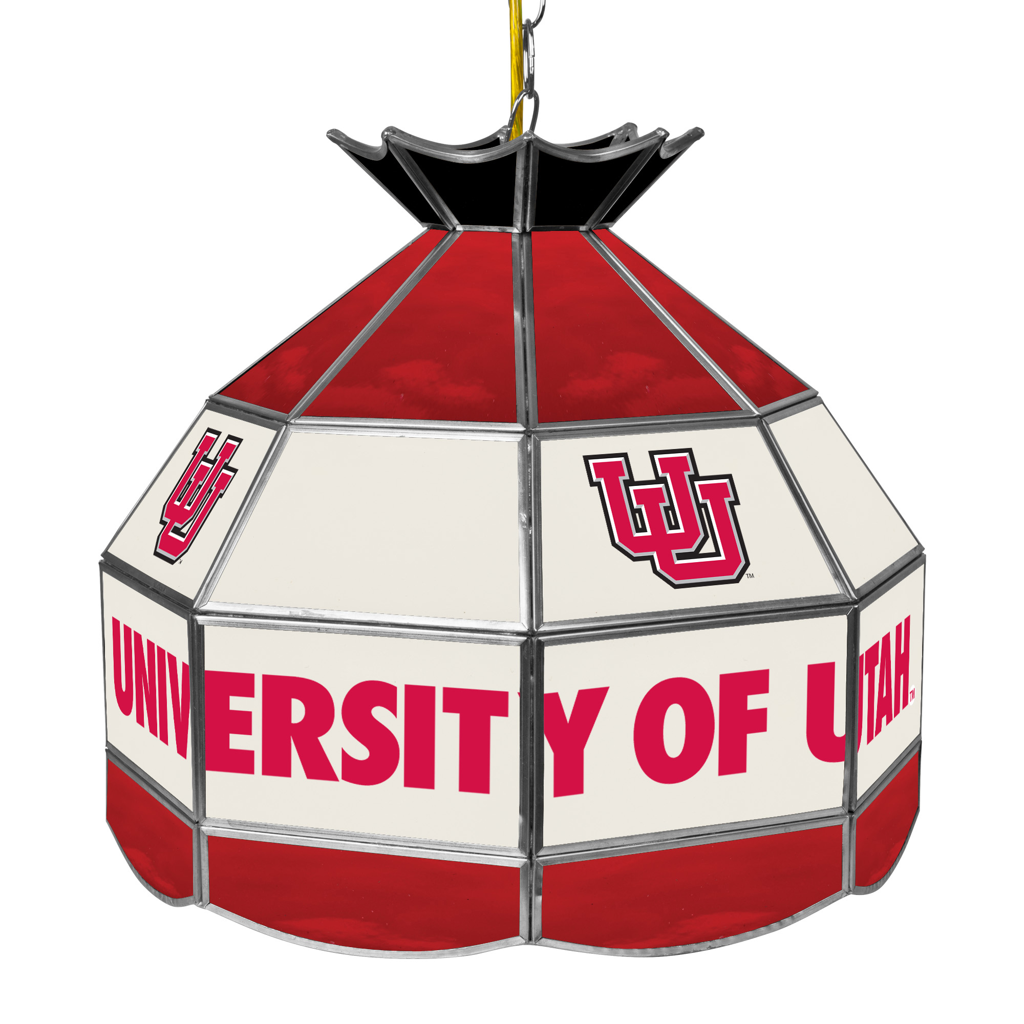 University of Utah 16 inch Stained Glass Tiffany Style Lamp