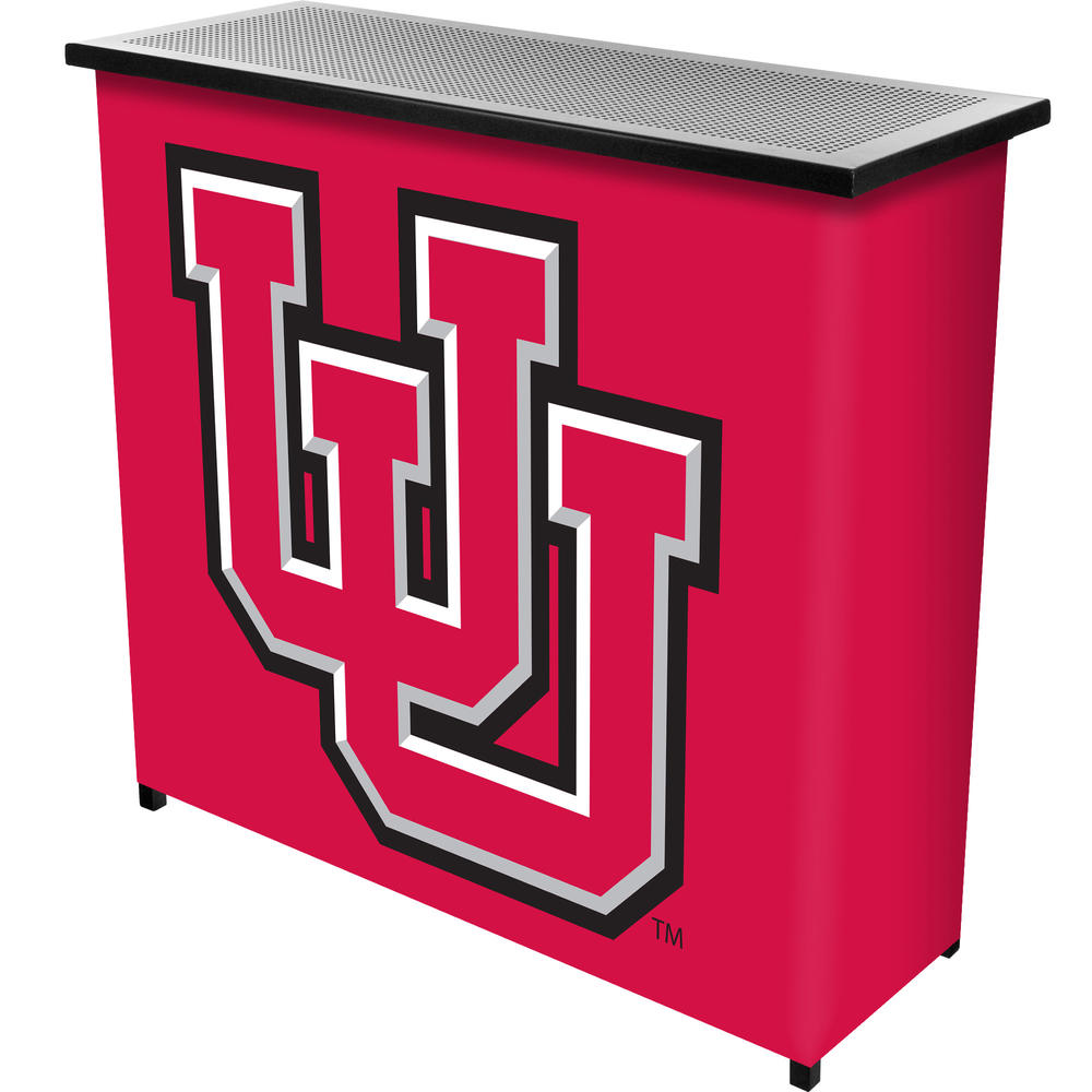 Trademark University of Utah 2 Shelf Portable Bar With Case