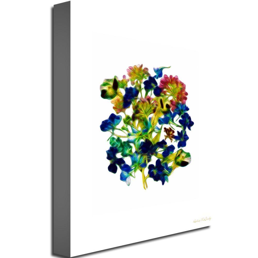 Trademark Global Kathie McCurdy 'Blue Delphiniums Small Clean' Canvas Art