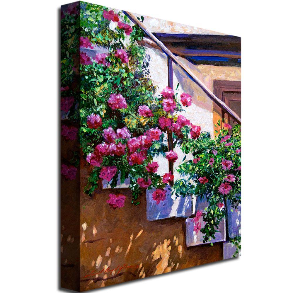 Trademark Global David Lloyd Glover 'Stairway Floral' Canvas Art