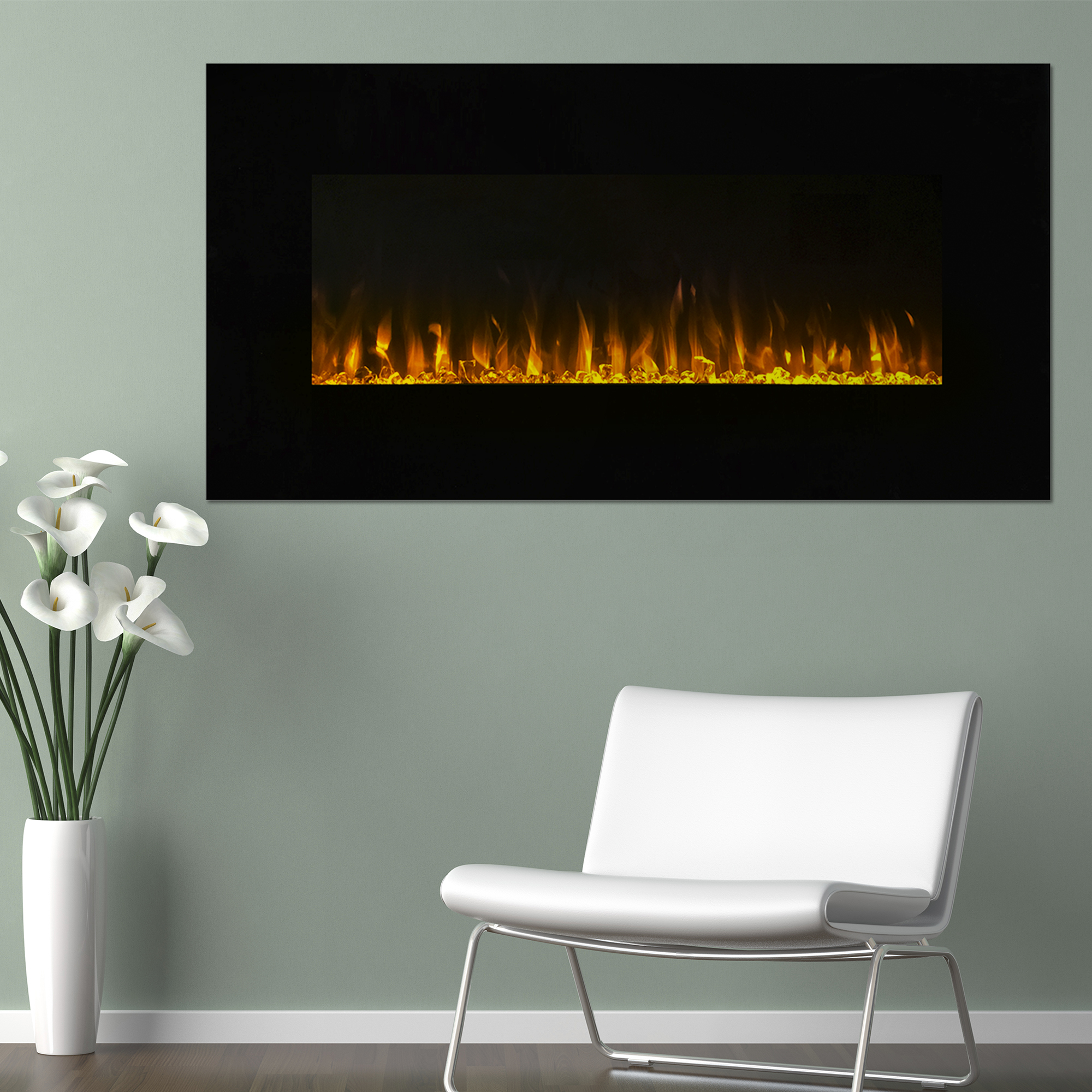 Northwest LED Fire and Ice Electric Fireplace with Remote ...