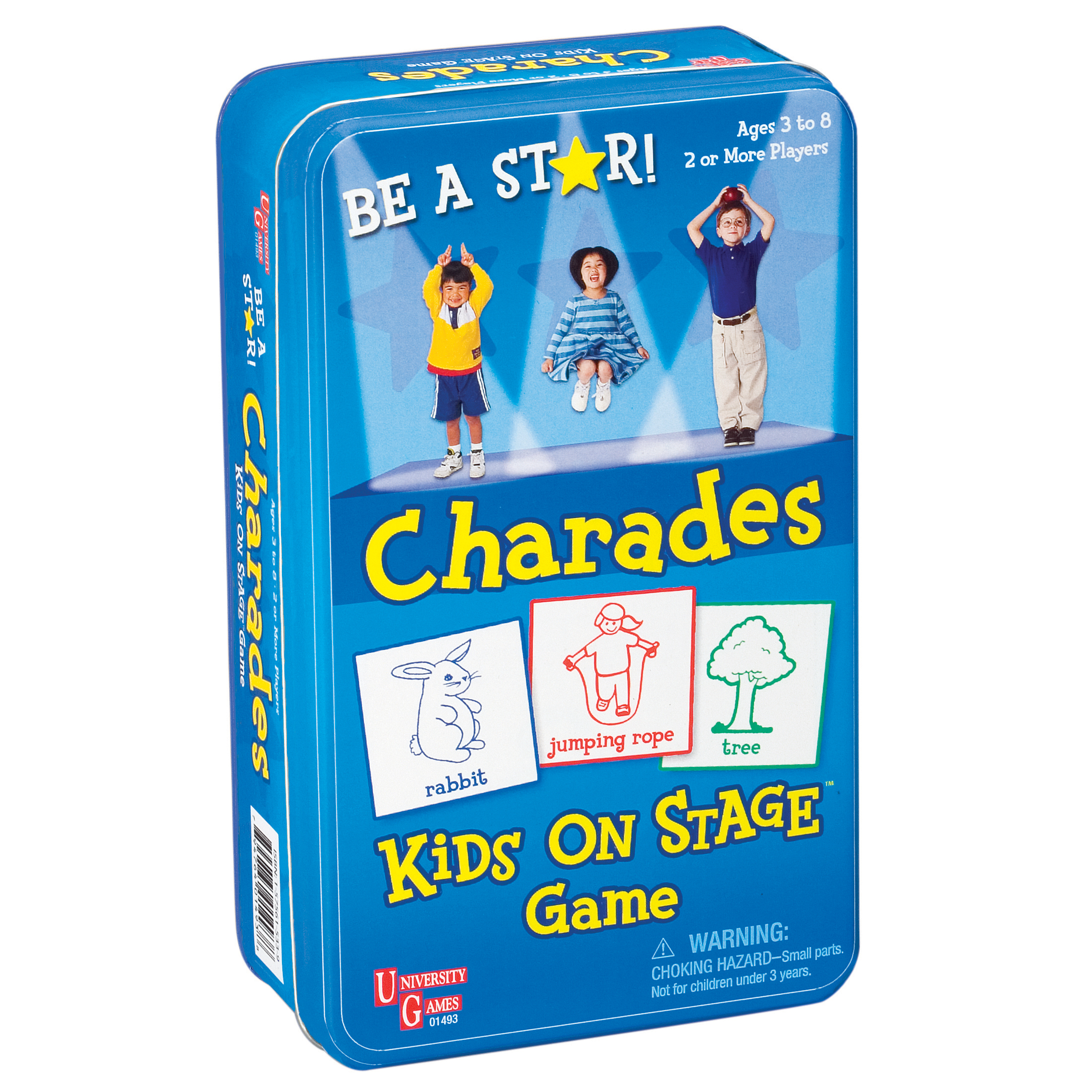University Games Kids on Stage Charades Game in a Tin