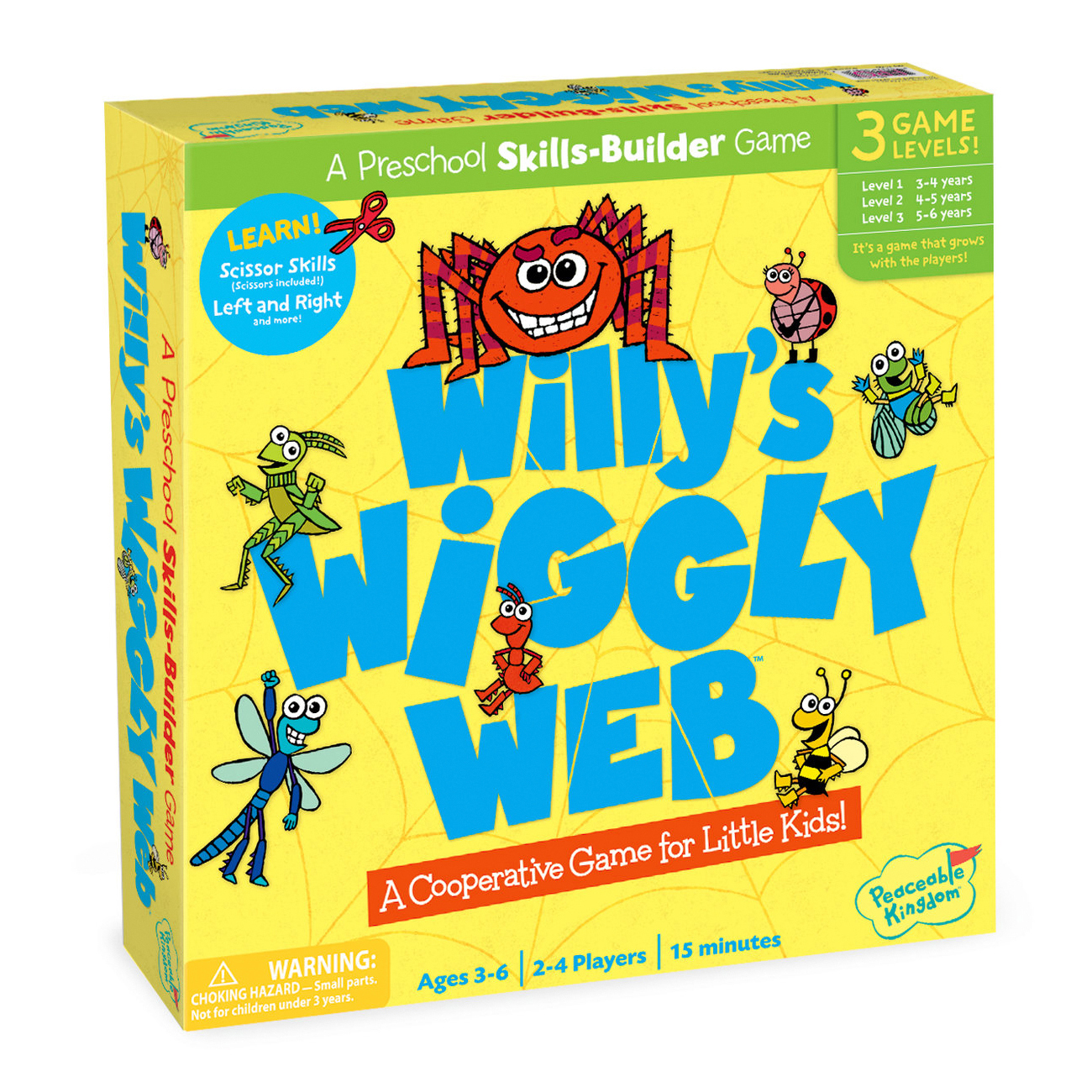 Peaceable kingdom Willy's Wiggly Web - A Wiggly Wobbly Cutting Game