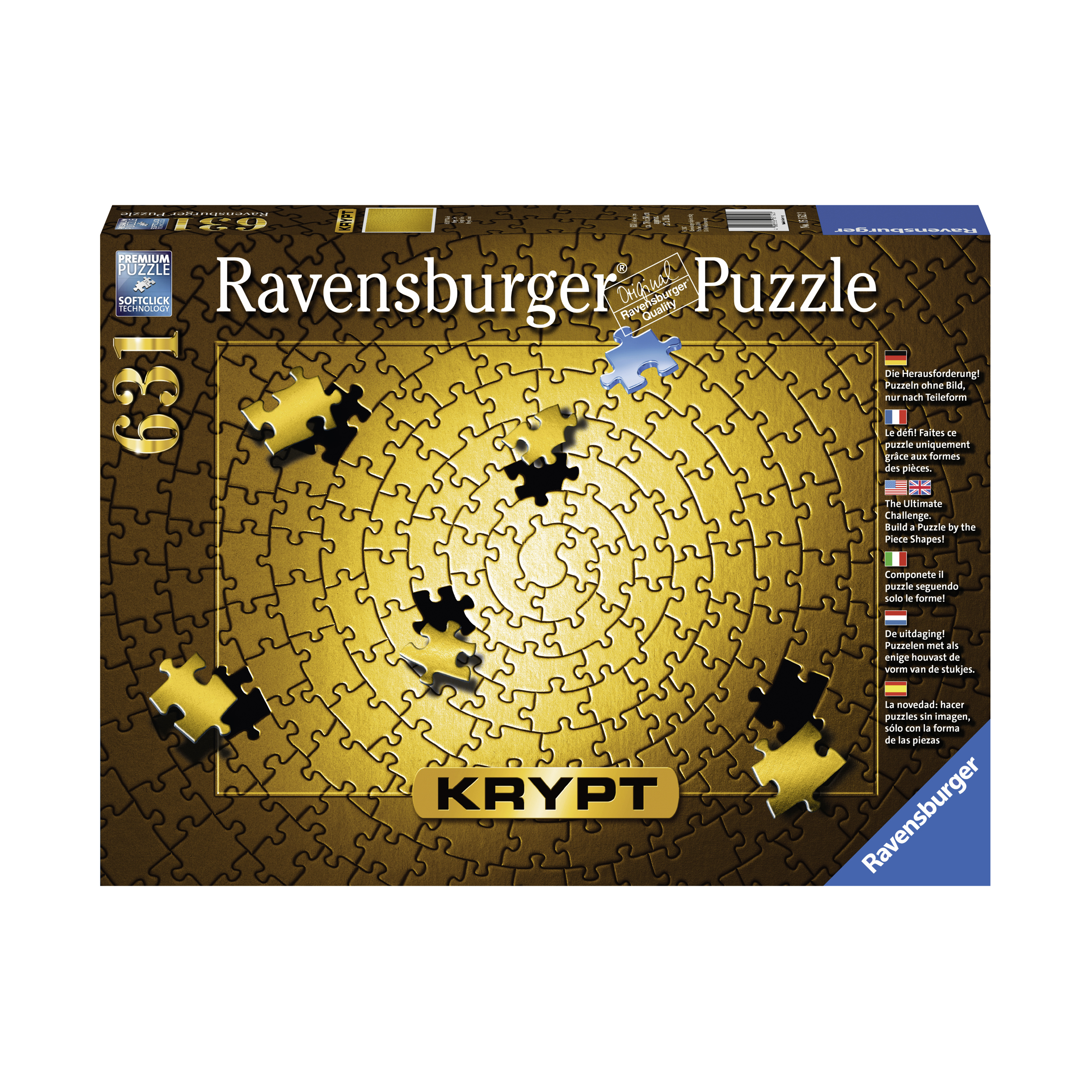Ravensburger KRYPT Gold: 631 Pcs