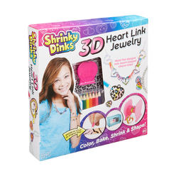 Shrinky Dinks 3D Heart Link Jewelry Kit Kids Art and Craft Activity
