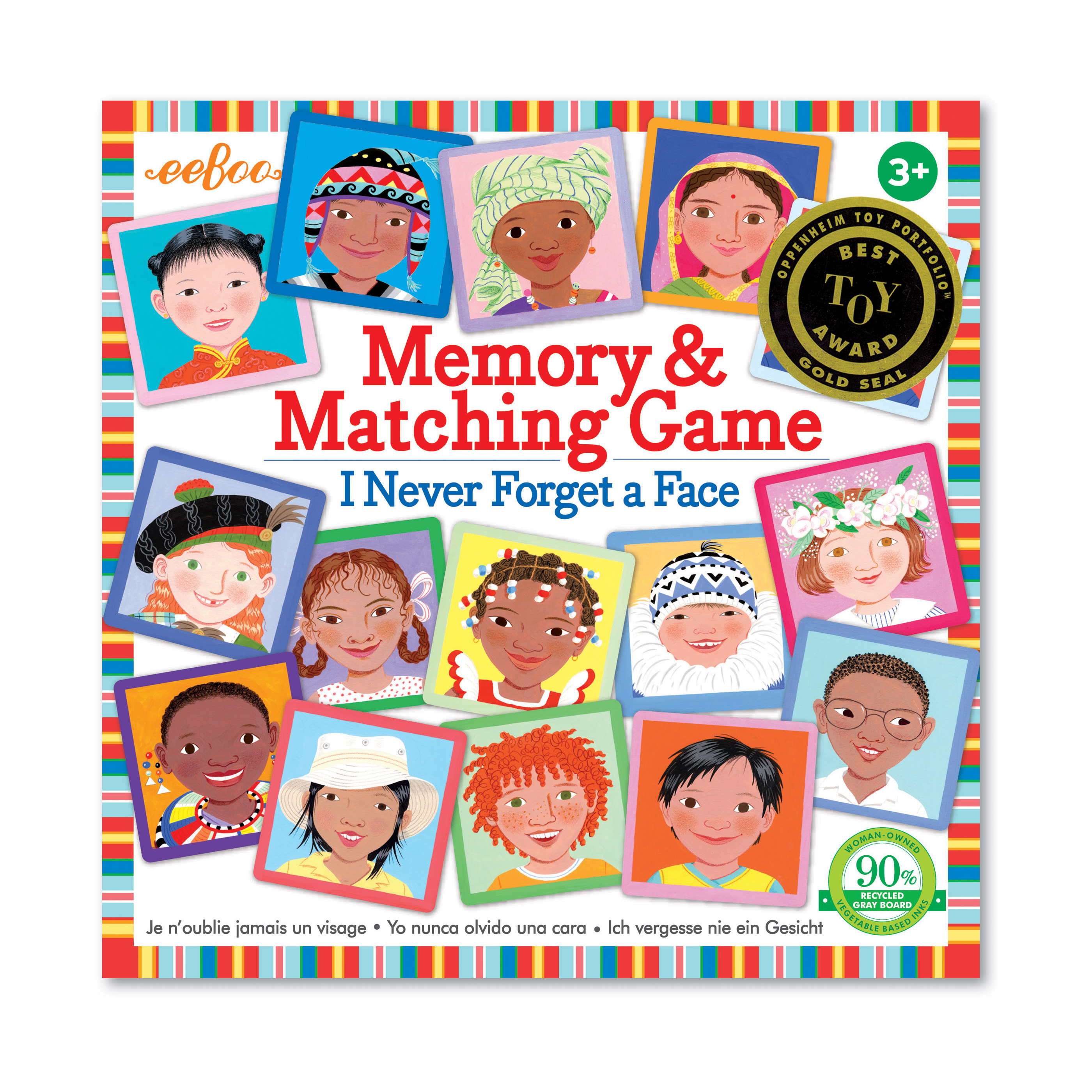 Eeboo I Never Forget a Face Matching and Memory Game