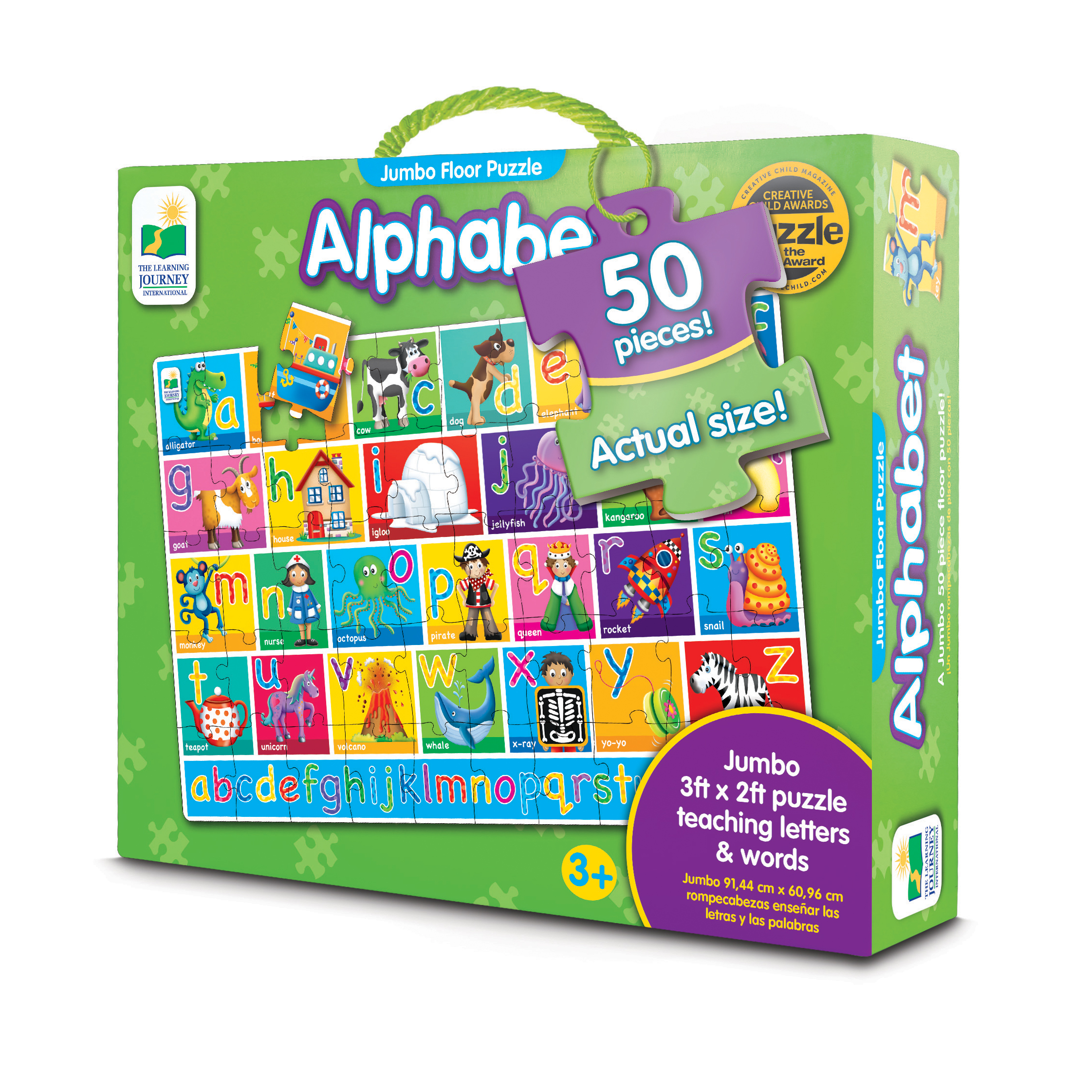 Learning Journey Int'l Alphabet Jumbo Floor Puzzle: 50 Pcs