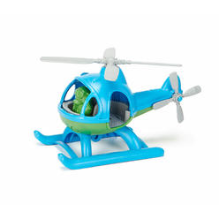 green toys helicopter, blue/green