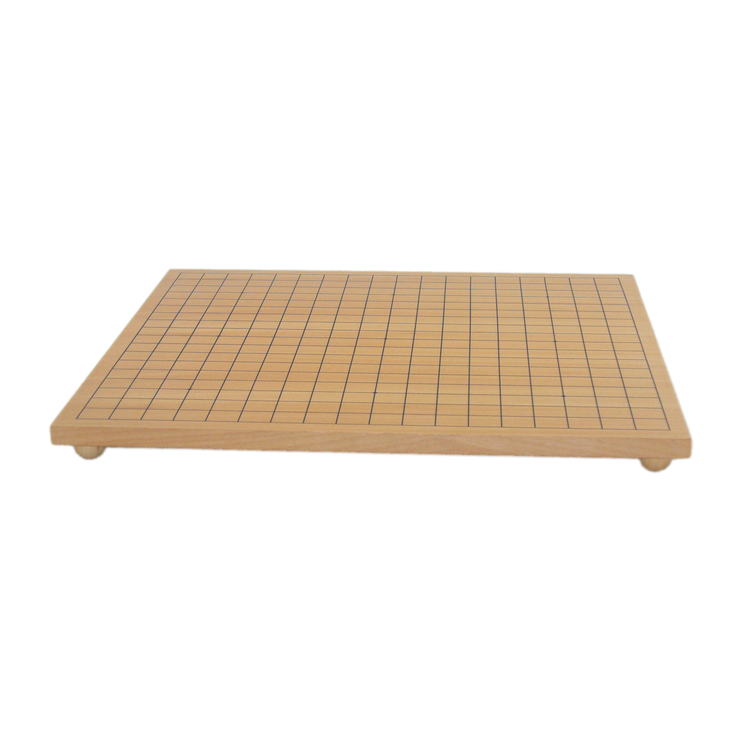 Worldwise Imports Maple Wood Veneer Go Board with Wooden Ball Feet 19