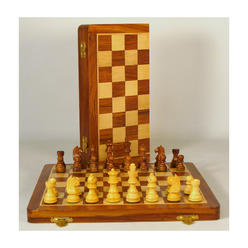 Worldwise Imports 14-inch Sheesham and Maple Folding Chess Set