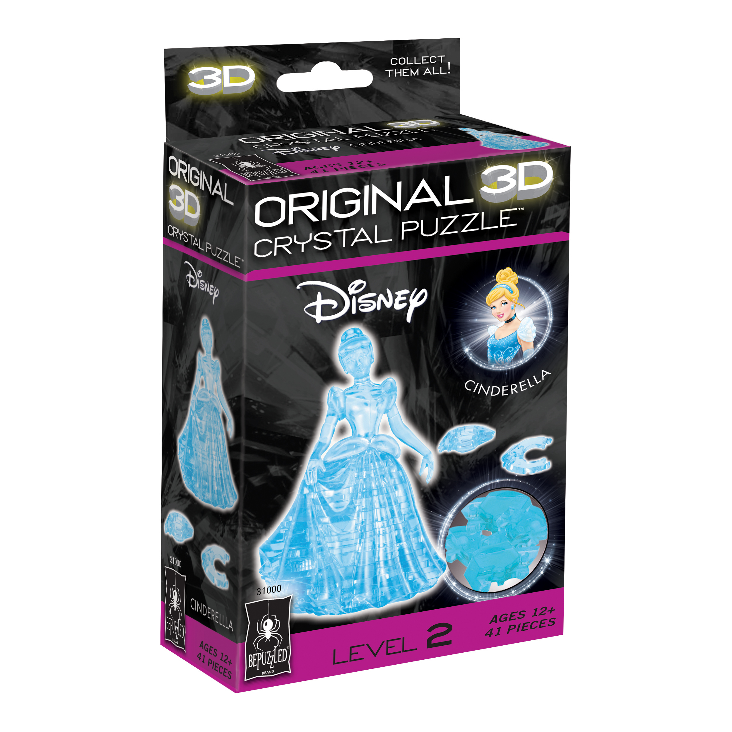 Bepuzzled 3D Crystal Puzzle Disney Cinderella 41 Pcs