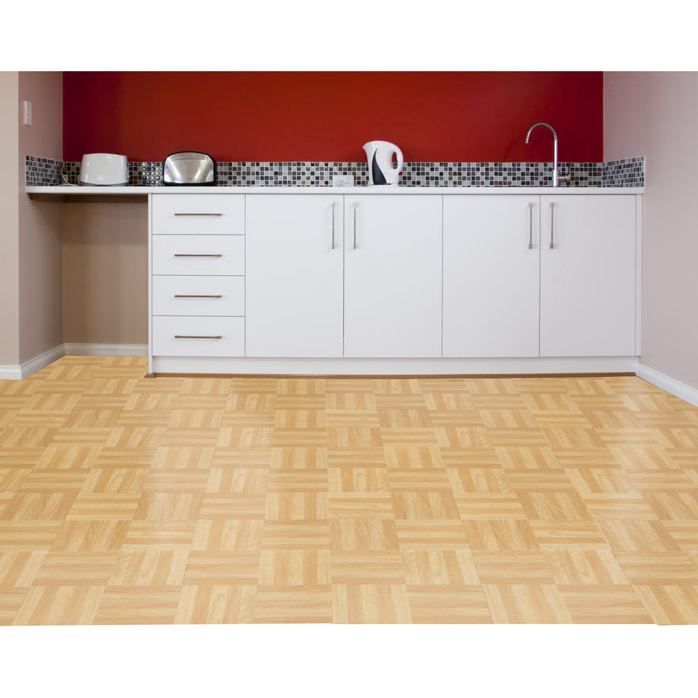 Achim Four Square Finger Parquet Square 12 x 12 Vinyl Floor Tile