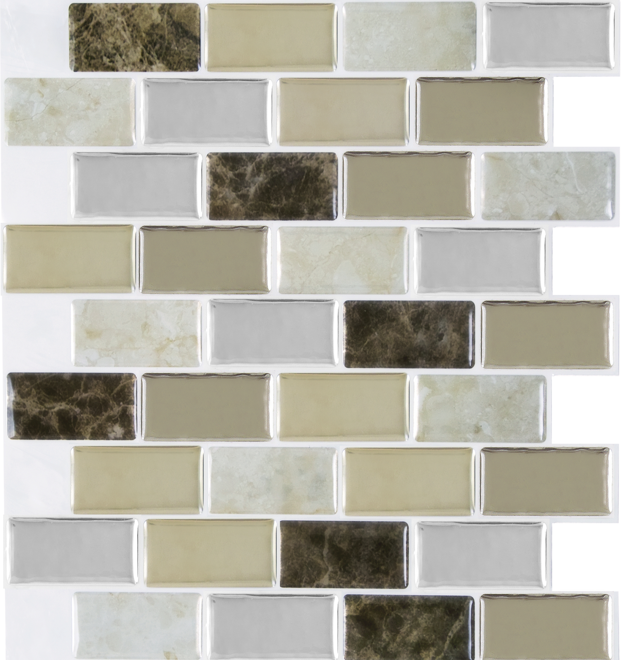 Achim Magic Gel Bronze Granite 9.125x9.125 Self Adhesive Vinyl Wall Tile 1 Tile/0.75 sq Ft