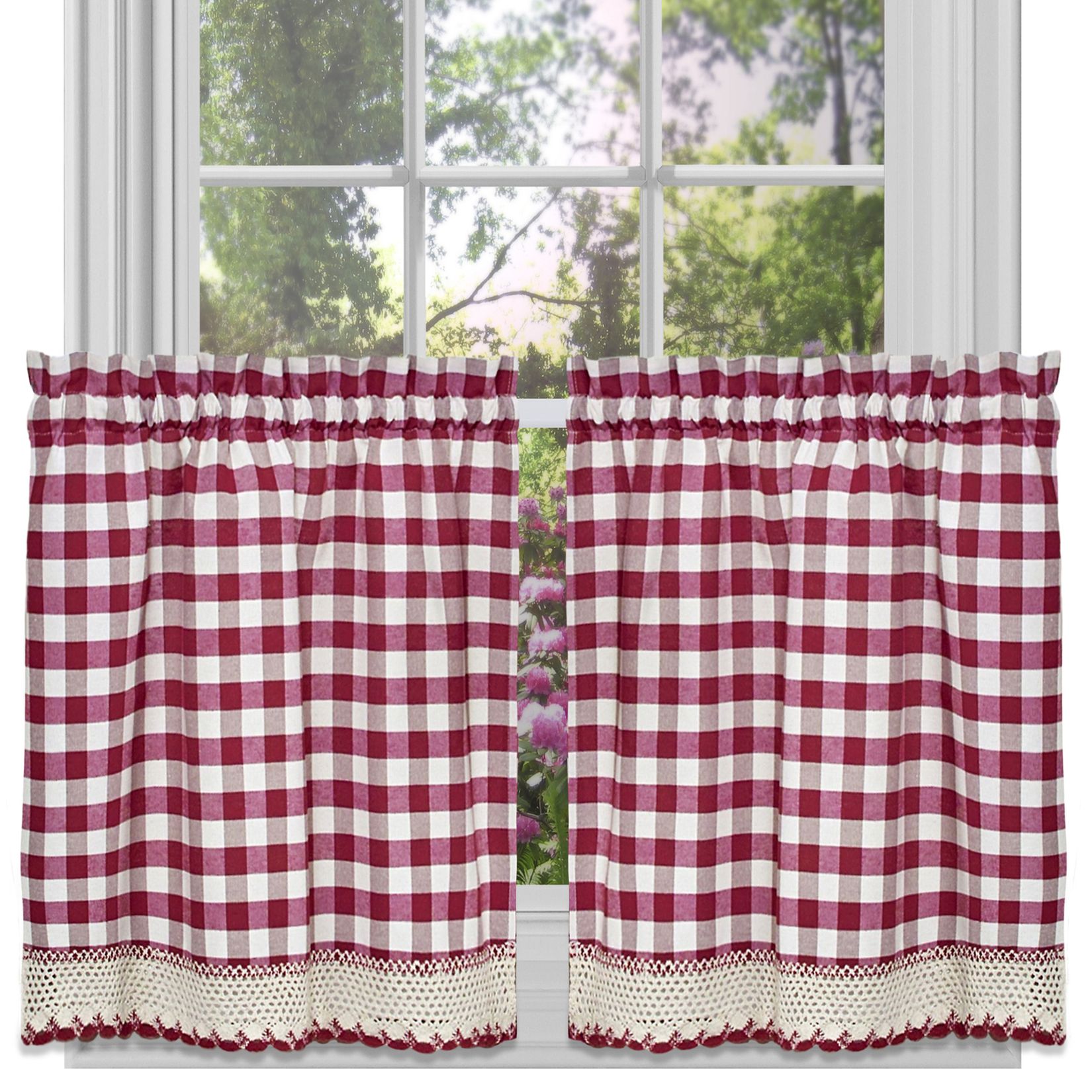 Red Tier Curtains Tiers Sears