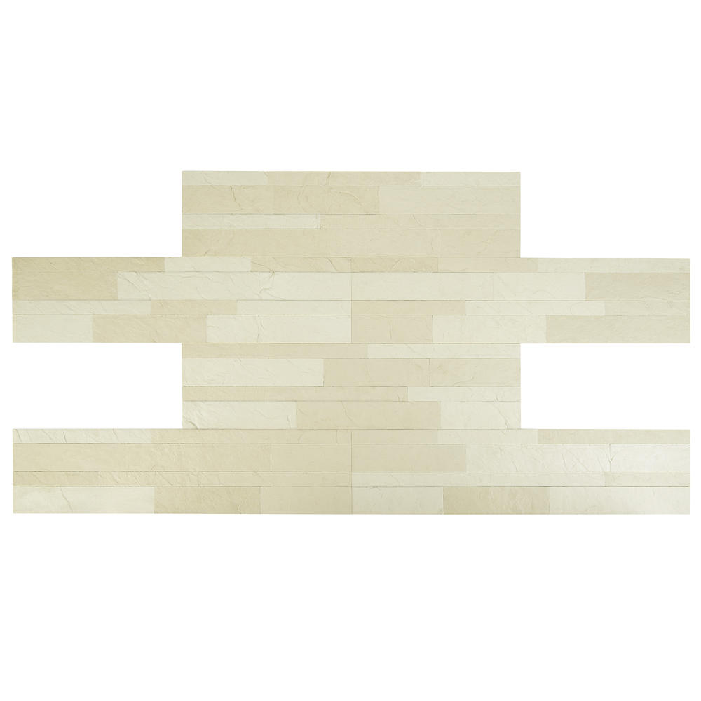 Bolder Stone  &#8482; 6in x 24in Self Adhesive Stone Wall Tile - Alabaster - 6 Tiles/6 sq Ft.