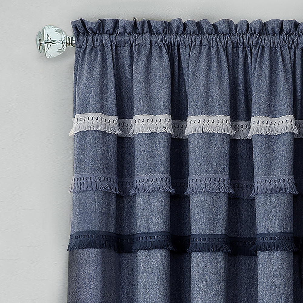 Achim Blue Jean Rod Pocket Window Curtain Panel - Blue