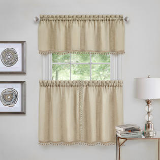 Achim Wallace Window Kitchen Curtain Tier Pair And Valance Set