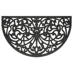 achim home furnishings wrm1830iw6 ironworks wrought iron rubber door mat, 18 by 30"