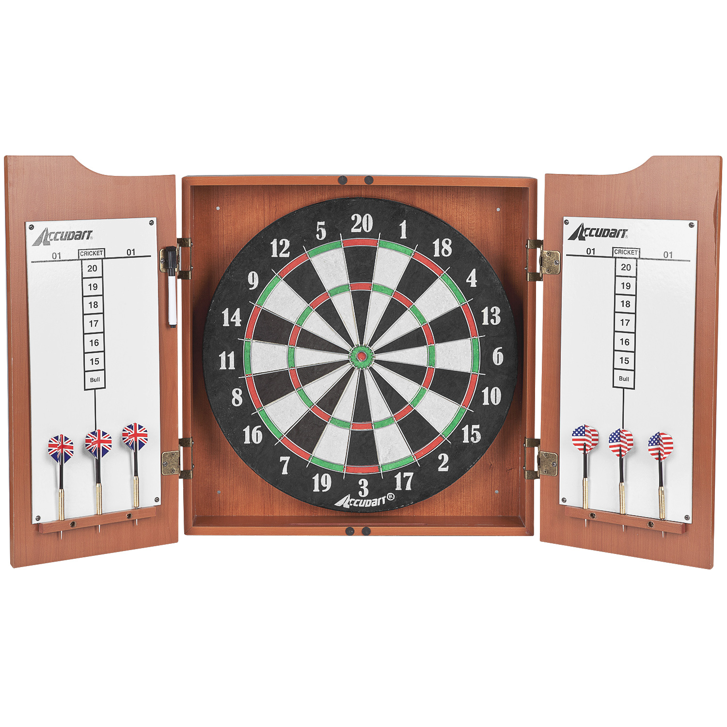 Accudart Heritage Dartboard Cabinet And Dartboard Combo Bristle