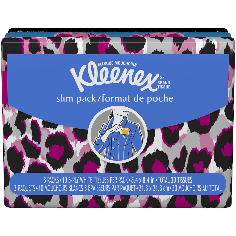 Kleenex Wallet Pack Everyday Facial Tissues 3-10 ct. Packs
