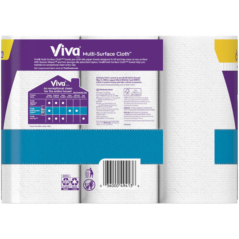 Viva  Multi-Surface Cloth Choose-A-Sheet Paper Towels