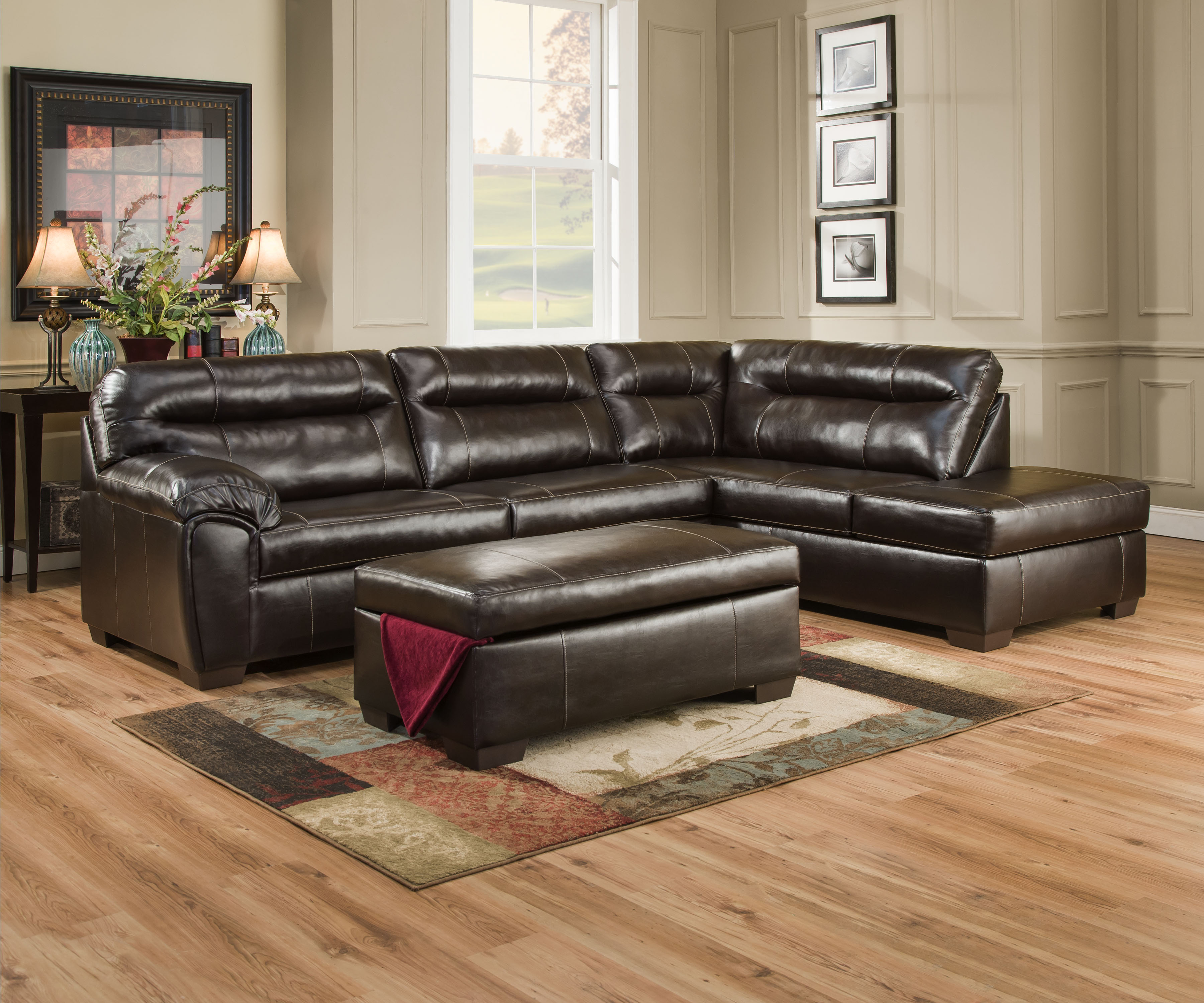 Simmons Upholstery Simmons Eden Espresso Living Room Set Home