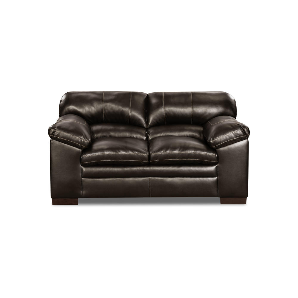 Simmons Dylan Faux Leather Loveseat, Simmons Leather Sofa And Loveseat