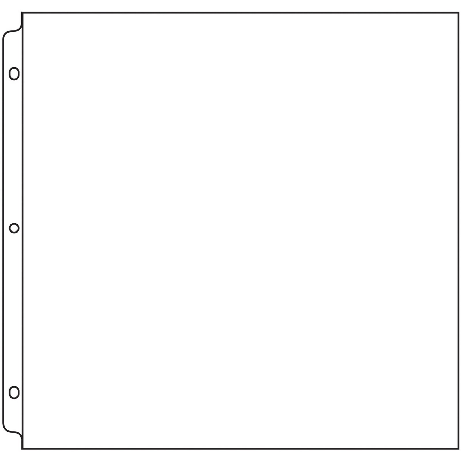 We R Ring Photo Sleeves 12"X12" 50/Pkg-Full Page