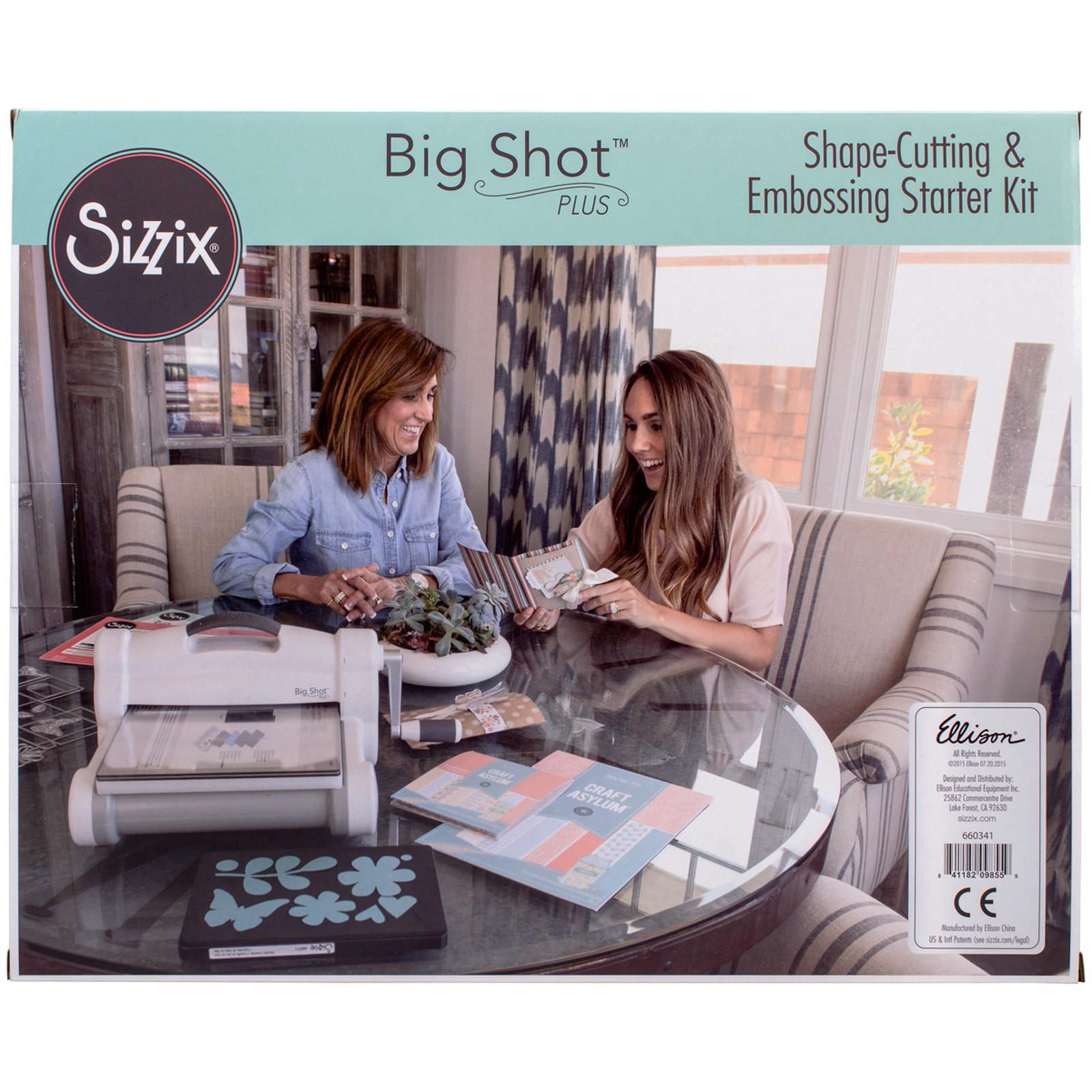 SIZZIX BY ELLISON Big Shot Plus Starter Kit (US Version)-White W/Gray