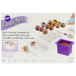 wilton candy melts dip-n-decorate candy making tools and cake pop decorating kit, 49-piece
