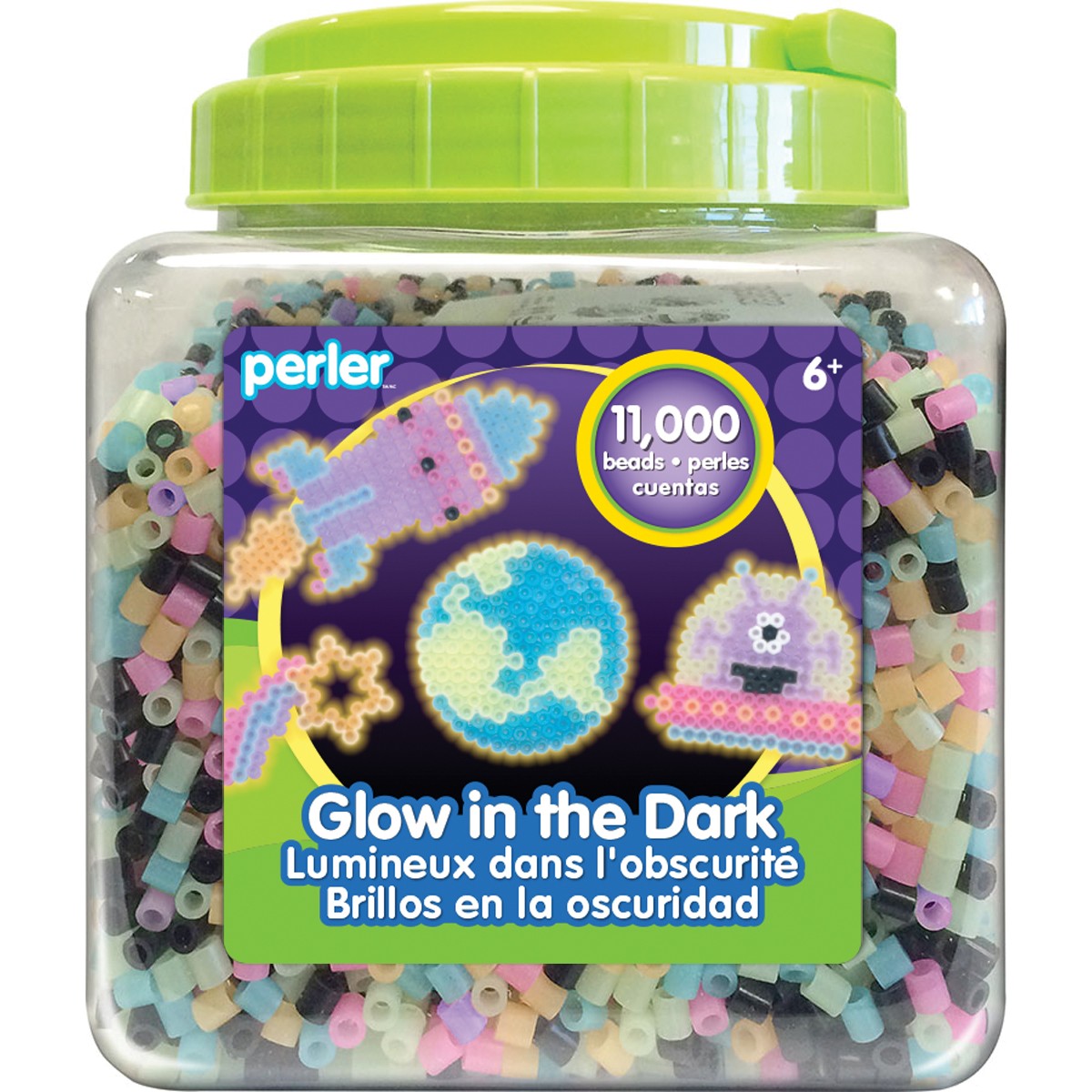 Perler  Fused Beads 11,000 ct-Glow In The Dark