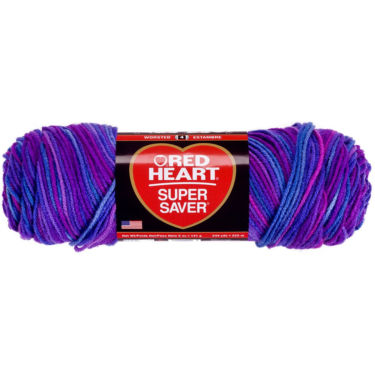 Coats & Clark Yarn Red Heart Super Saver Yarn Grape Fizz