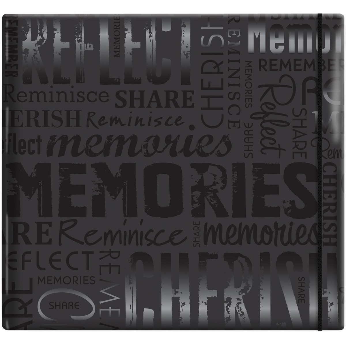 MBI Gloss Scrapbook 12"X12-Memories-Black