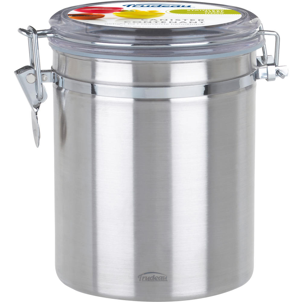 Trudeau Stainless Steel Coffee Canister 52oz-Silver